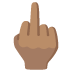 🖕🏽 middle finger: medium skin tone display on Google